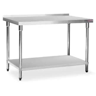 Mesa de Acero Inoxidable 120 x 70 cm con zócalo | Flamemax HWT-2-712RP