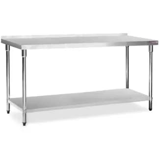 Mesa de Acero Inoxidable 180 x 70 cm con zócalo | Flamemax HWT-2-718RP