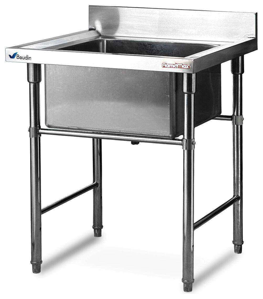 Pileton bacha acero inoxidable grande para cocina profesional Flamemax HSS-77