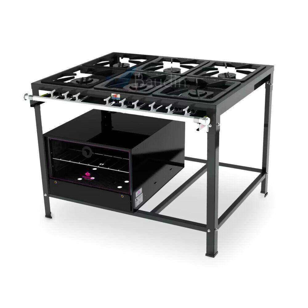 Anafe 6 hornallas Horno Piso De Chapa Progas PMS-600 + FSI-680N