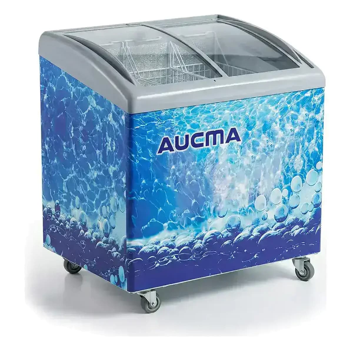 Freezer 182 Lts tapa vidrio Aucma SD-182, vista frontal