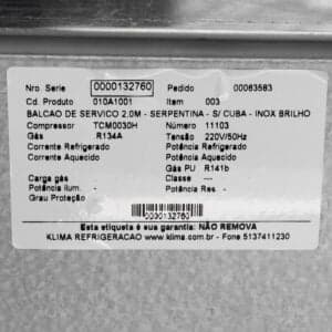 Bajo Mostrador Refrigerado 3 Puertas 1,87 Mts | KLIMA 010A Ficha tecnica
