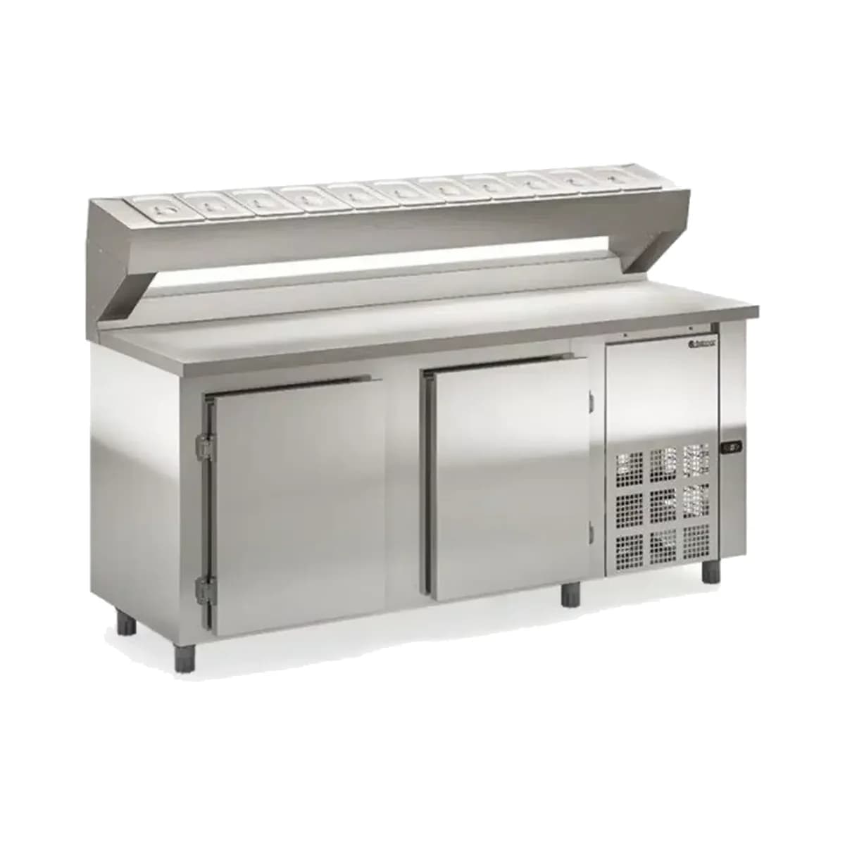 Bajomostrador 2 mts con Topinera Gelopar GBPZ-200, vista frontal