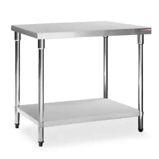 Mesa de trabajo 90 x 70 cm Lisa Acero Inoxidable | Flamemax HWT-2-79R