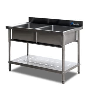 Mesada 120 x 70 cm con Doble Pileta | Kuma HSB-712DU