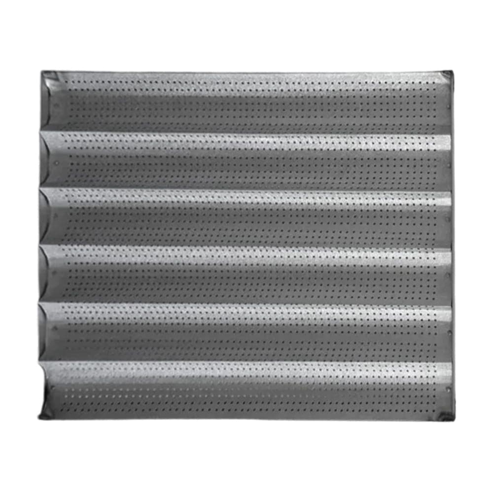 Bandeja Acanalada Perforada 58 x 68 cm acero al carbono aluminizada | Baudin BAP-58X68