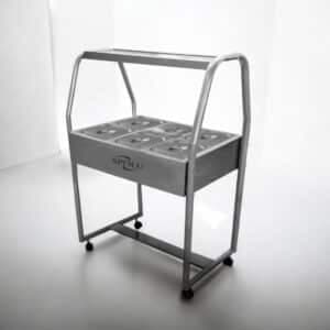 Mesa Buffet Caliente 6 Cubas Spolu SPL-506 mockup