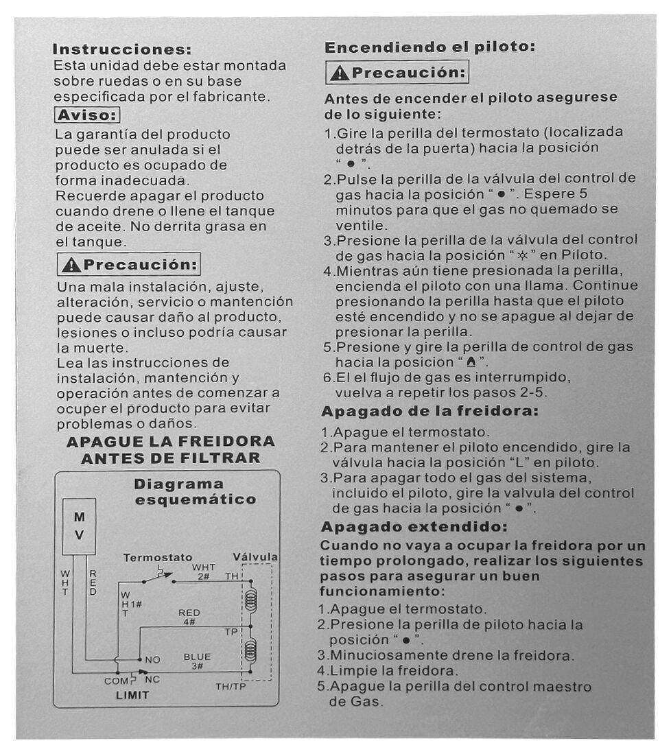 Freidora a Gas 18 Litros Industrial | Jameco VFP-18L2