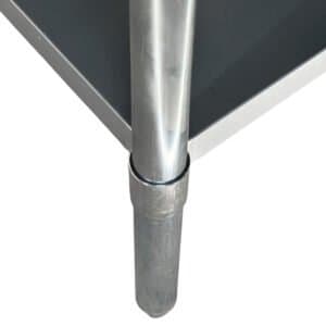 Mesa de Acero Inoxidable 120x60 cm zocalo y estante | Jameco WT-1200E