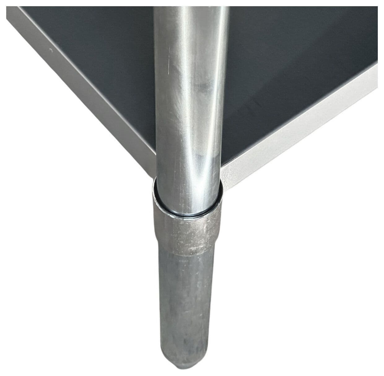 Mesa de Acero Inoxidable 120x60 cm zocalo y estante | Jameco WT-1200E