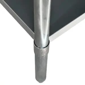 Mesa de Acero Inoxidable 180x60cm zocalo y estante | Jameco WT-1800E