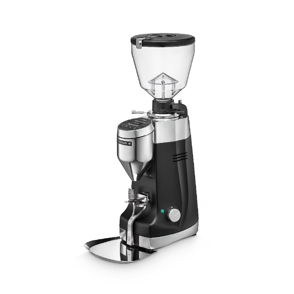 Molino de café cónico Mazzer Kony SG negro mate, vista tres cuartos