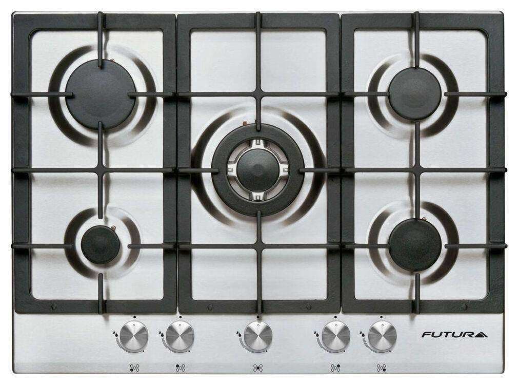 Anafe a gas acero inoxidable 70 cm empotrable | Futura FUT-AG700X-5