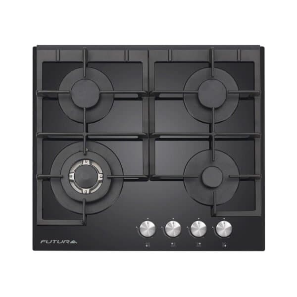 Anafe a gas 60 cm vidrio templado | Futura FUT-AG600VG-4