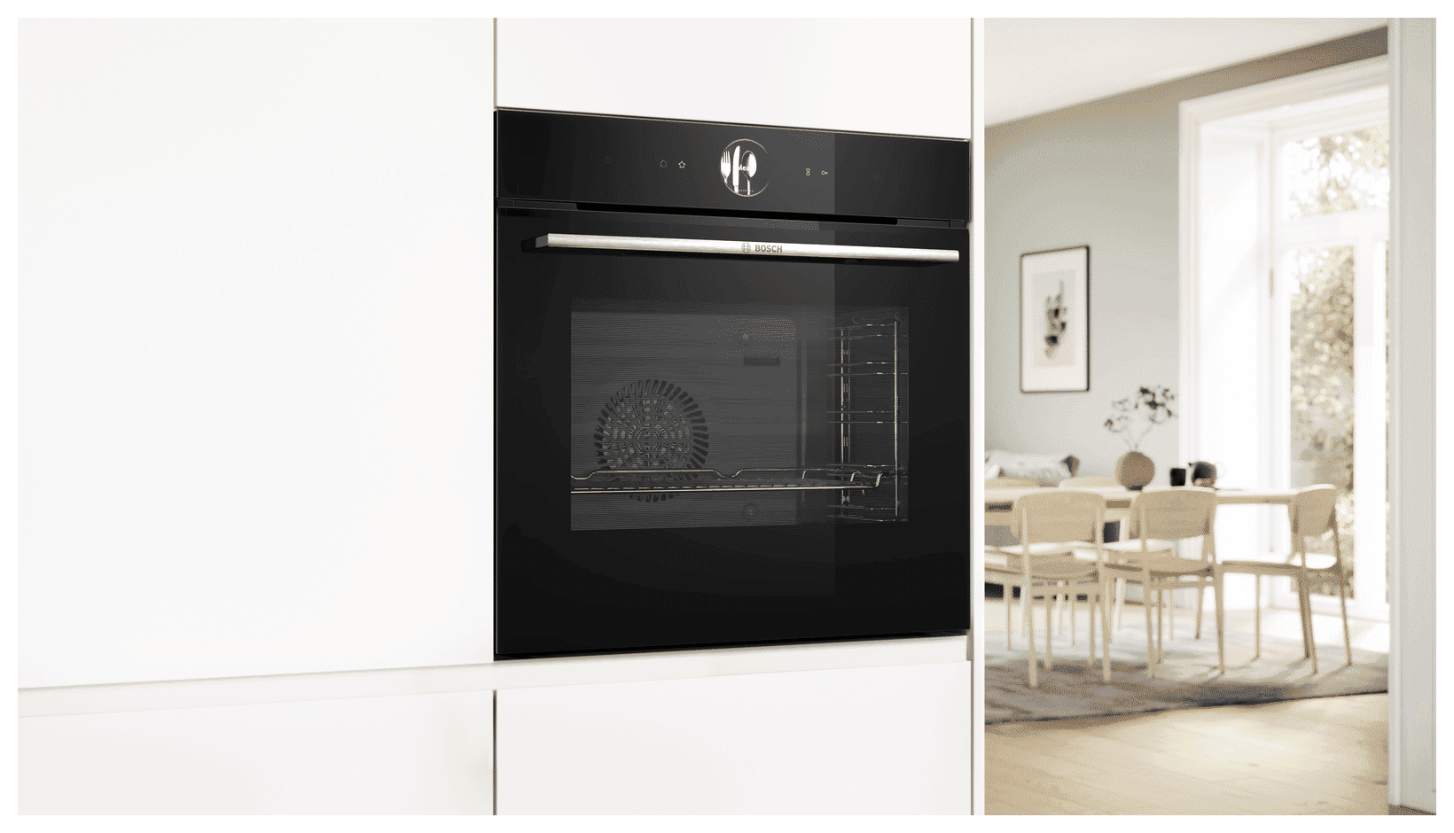 Horno empotrable Bosch HRG7361B1 71 L con vapor 3 niveles