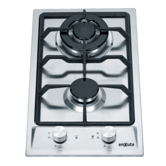 Anafe de Empotrar con 2 Hornallas a Gas Inox con Hierro Fundido - China - Enxuta