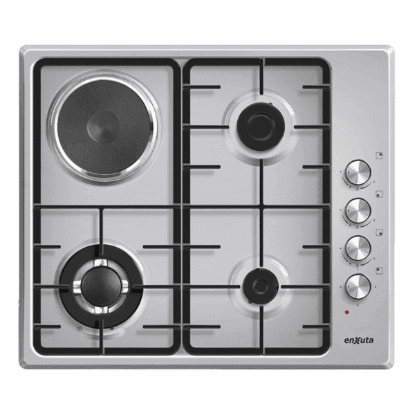 Anafe empotrable Enxuta AENX5546 3 hornallas disco 1000 W inox