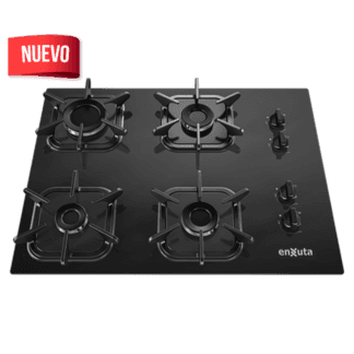 Anafe de empotrar Enxuta AENXV2742NG 4 hornallas vidrio negro