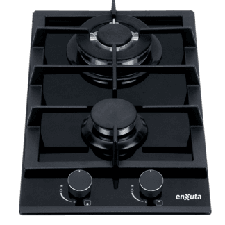 Anafe de Empotrar con 2 Hornallas a Gas Negro con Hierro Fundido - China - Enxuta