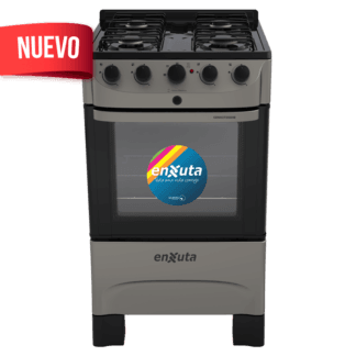 Cocina combinada Enxuta CENX27200HET titanio 4 hornallas horno eléctrico