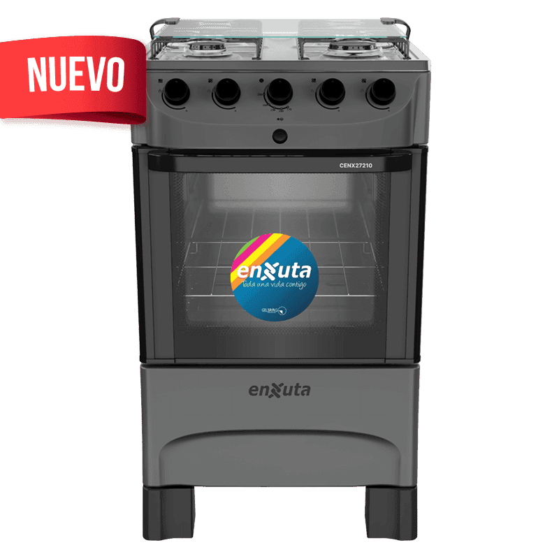Cocina multigas Enxuta CENX27210T 4 quemadores mesada acero inoxidable