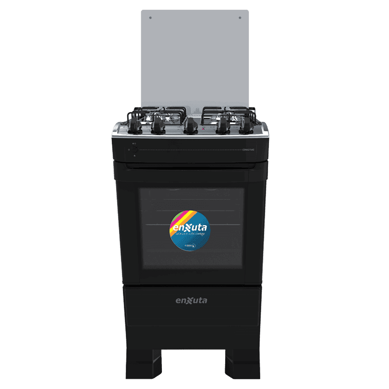 Cocina supergas Enxuta CENX27542NG-1 4 quemadores con grill y mesada inox