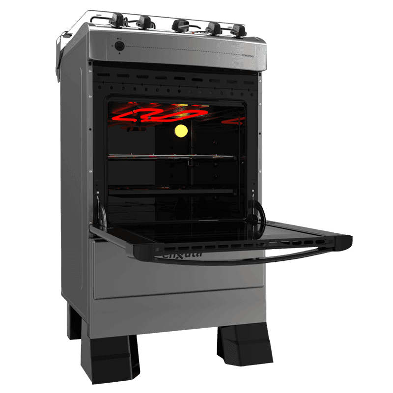 Cocina a gas Enxuta CENX27542T 4 hornallas con grill y termocupla
