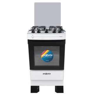 Cocina 4 hornallas Enxuta CENX27542W-1 mesada acero inoxidable