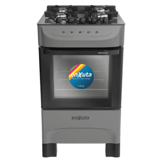 Cocina Supergas 4 Hornallas Titanio, Mesada de Vidrio y Termocupla - Brasil - Enxuta