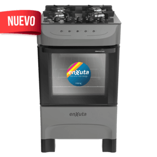 Cocina multigas Enxuta CENXV27543T mesada vidrio negro