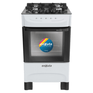 Cocina Supergas 4 Hornallas Blanca, Mesada de Vidrio y Termocupla - Brasil - Enxuta