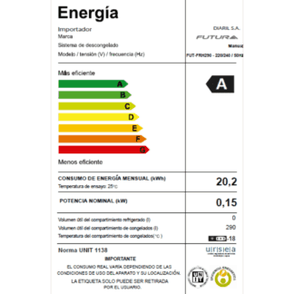Freezer horizontal doble acción 287 L | Futura FUT-FRH290