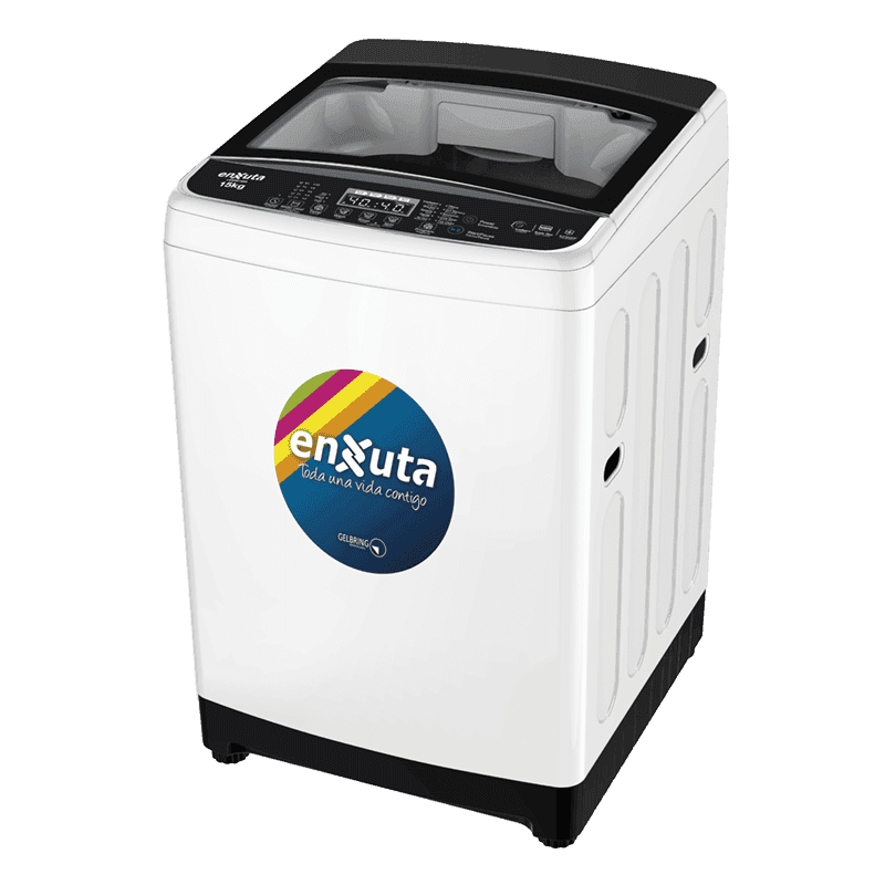 Lavarropa carga superior Enxuta LENX01550 15 kg tapa vidrio bomba