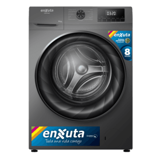 Lavarropa Automático Inverter Carga Frontal 8 kg - Titanium - China - Enxuta