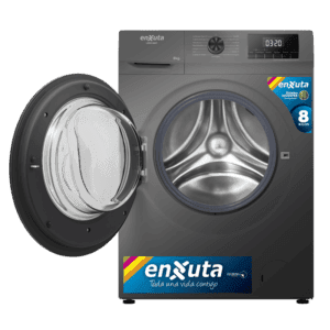 Lavarropas carga frontal Enxuta LENX1685T 8 kg inverter 1400 RPM tambor inox