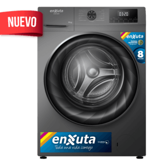 Lavarropas carga frontal Enxuta LENX1685T 8 kg inverter 1400 RPM tambor inox