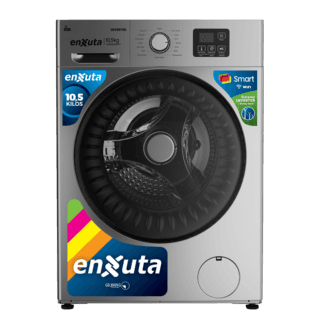 Lavarropa carga frontal Enxuta LENXS01050T 10,5 kg inverter tambor inox