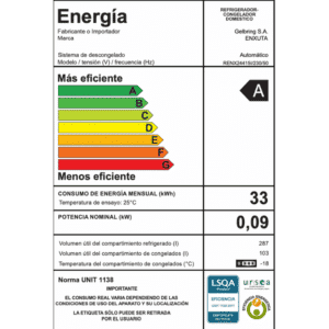Refrigerador no frost Enxuta RENX24415I 390 L inox con freezer 103 L
