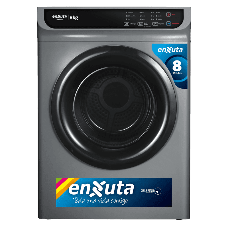 Secarropa carga frontal Enxuta SENX080S 8 kg cuba acero inoxidable ventilación