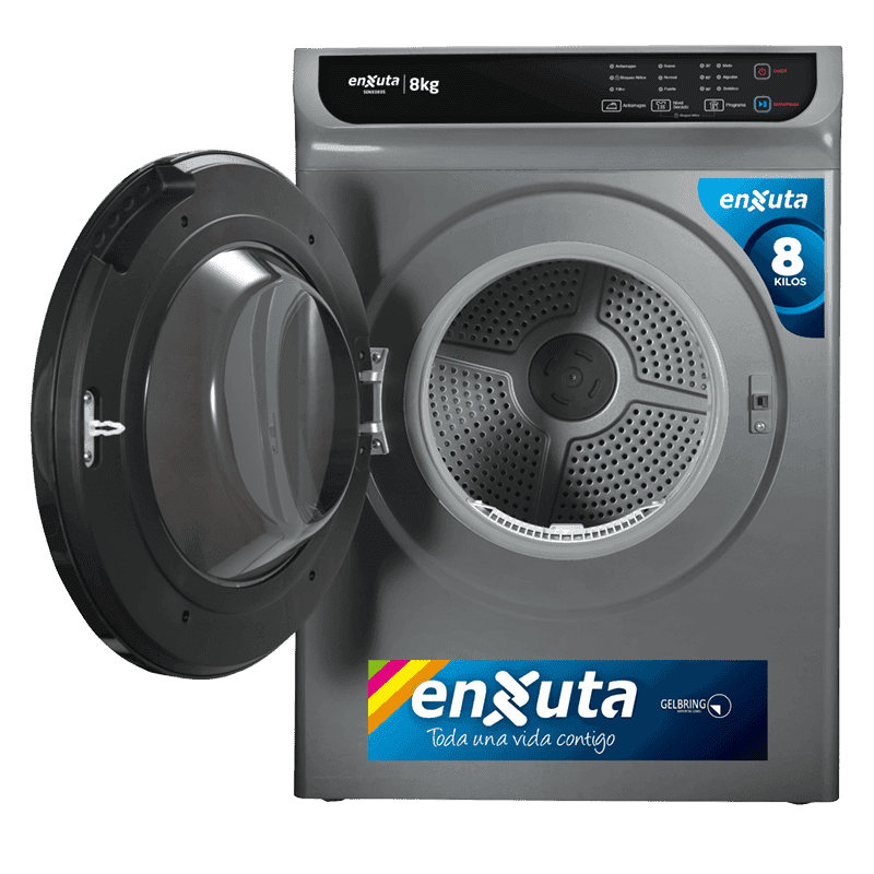 Secarropa carga frontal Enxuta SENX080S 8 kg cuba acero inoxidable ventilación