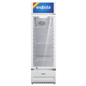 Vitrina comercial vertical Enxuta VENX9211 211 L cenefa LED puerta vidrio templado