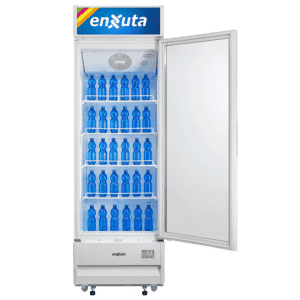Vitrina refrigerada Enxuta VENX9415 416 L con cenefa LED y puerta de vidrio templado