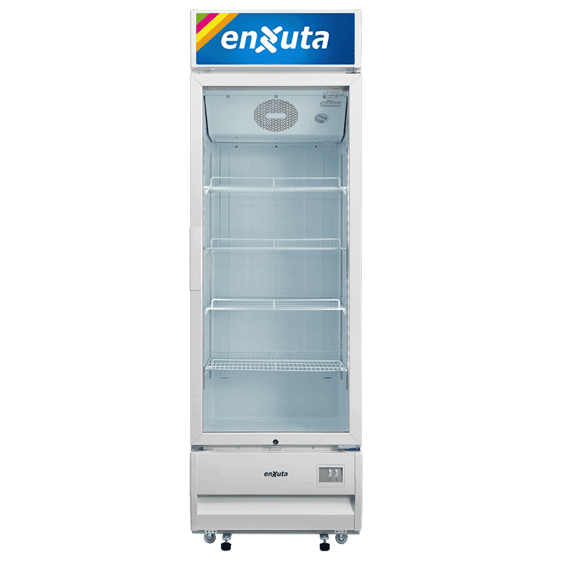 Vitrina refrigerada Enxuta VENX9415 416 L con cenefa LED y puerta de vidrio templado