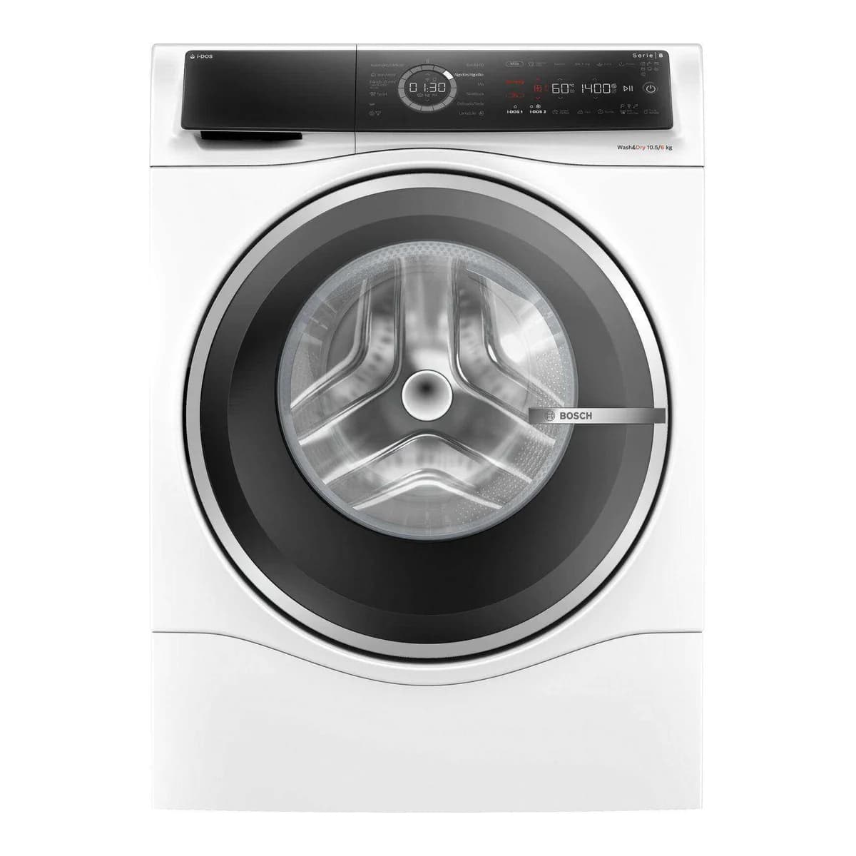 Lavasecarropas 10,5 kg lava / 6 kg seca Bosch WNC254A0ES, vista frontal