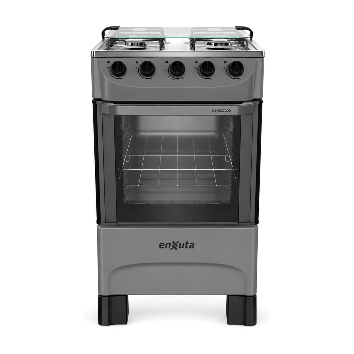 Cocina a gas 4 hornallas 48,5 cm Enxuta CENX27200T, vista frontal