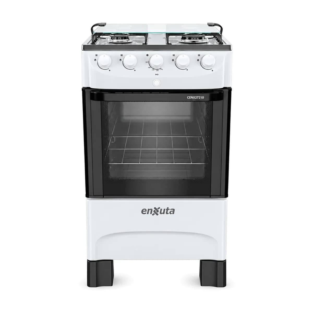 Cocina multigas 4 hornallas Enxuta CENX27210W, vista frontal