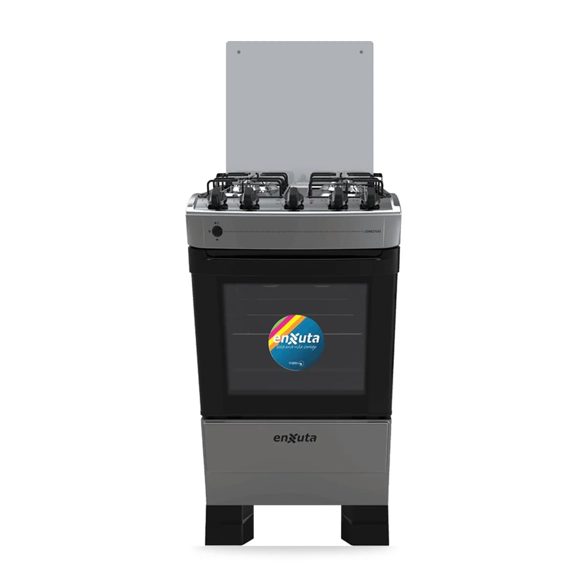 Cocina a gas 4 hornallas con grill Enxuta CENX27542T, vista frontal