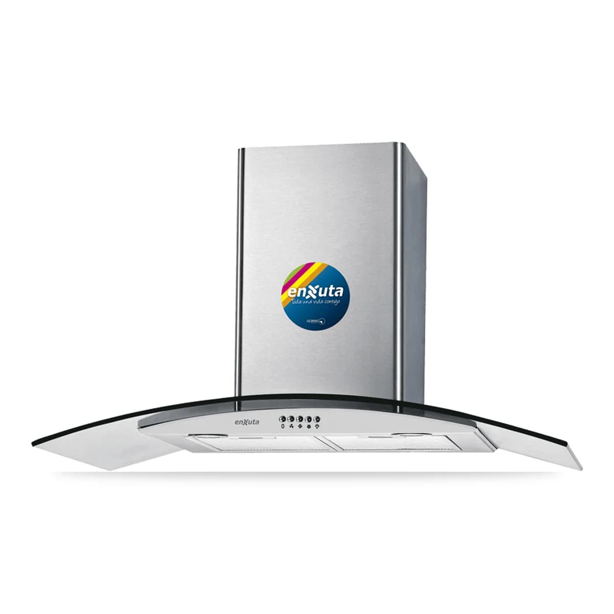 Campana 90 cm acero inoxidable con vidrio Enxuta CSSENX139, vista frontal
