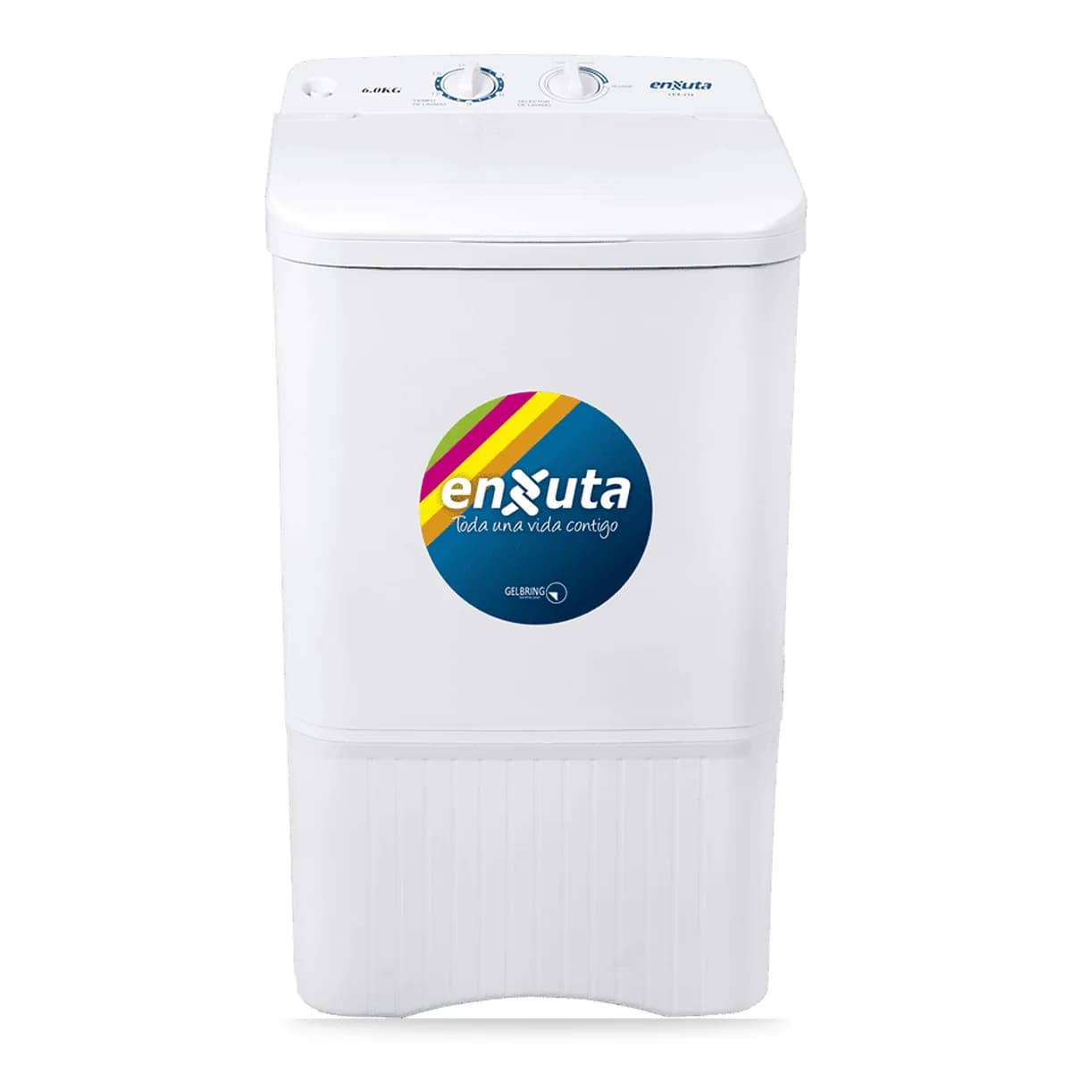 Lavarropas semi-automático carga superior 5,5 kg Enxuta LEX218, vista frontal