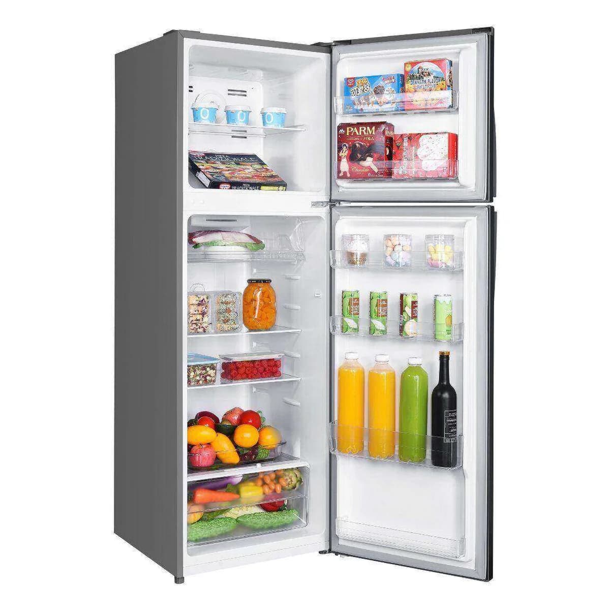 Refrigerador frío seco acero inox 251 l freezer superior Futura FUT-270NF-X, vista frontal